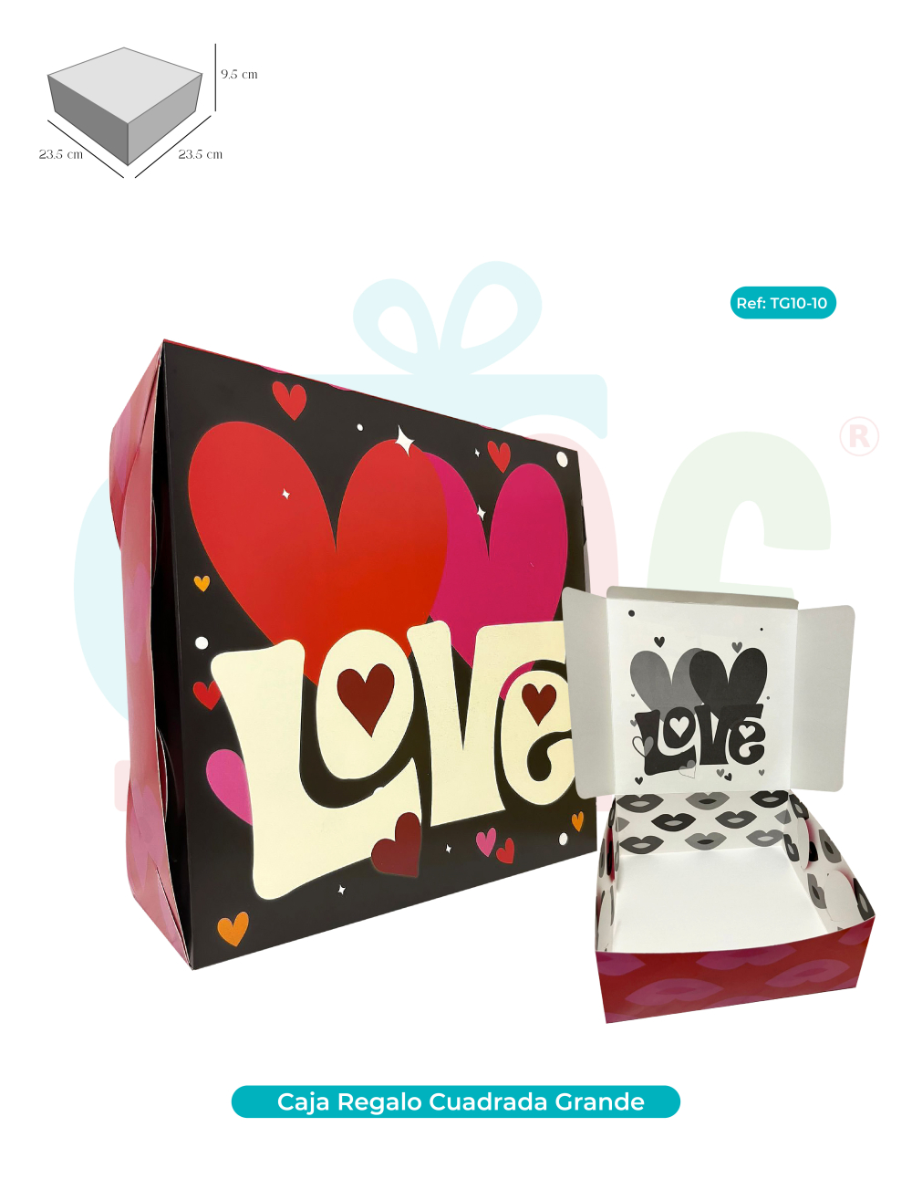  CAJA DE REGALO CUADRADA GRANDE  TG10-10
