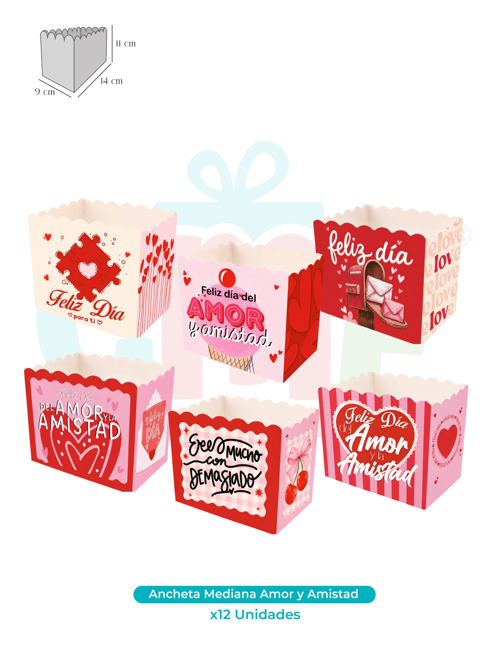 BASE ANCHETA MEDIANA X12 MEDIANA AMOR Y AMISTAD