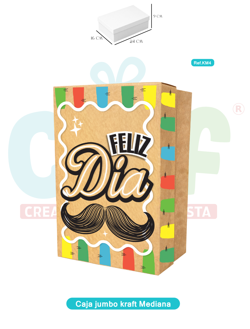 CAJA JUMBO KRAFT  COLOR MEDIANA   KM4