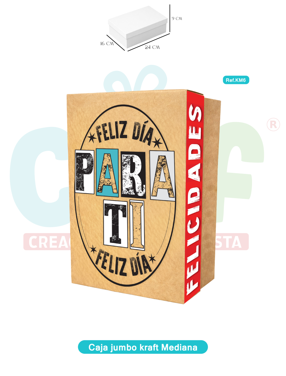 CAJA JUMBO KRAFT  COLOR MEDIANA   KM6